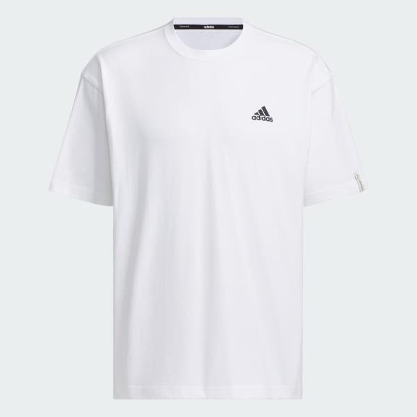 ホワイト エッセンシャルズ プラス ルーズフィット スモールロゴ 半袖Tシャツ