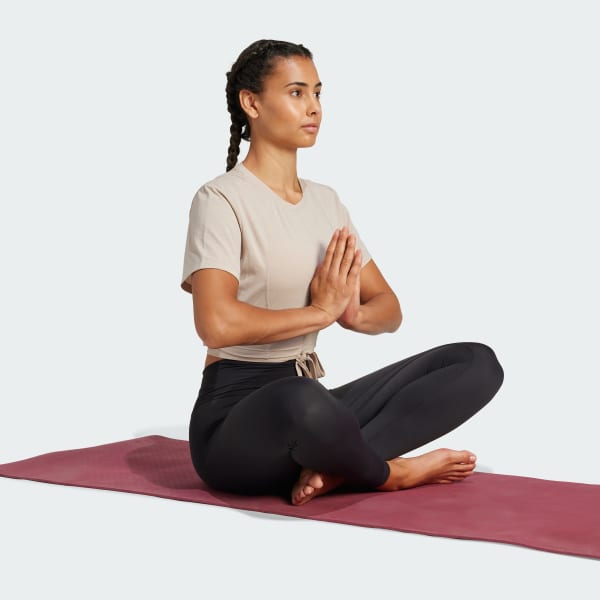 Beige T-shirt de yoga