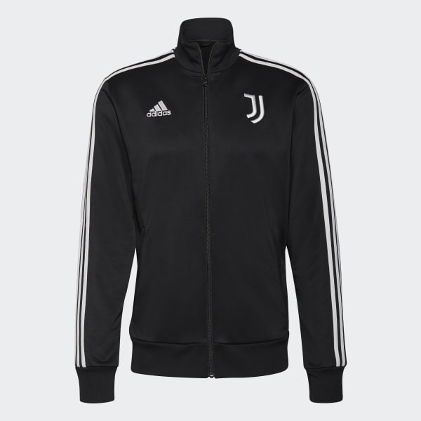 Schwarz Juventus Turin 3-Streifen Trainingsjacke BL965
