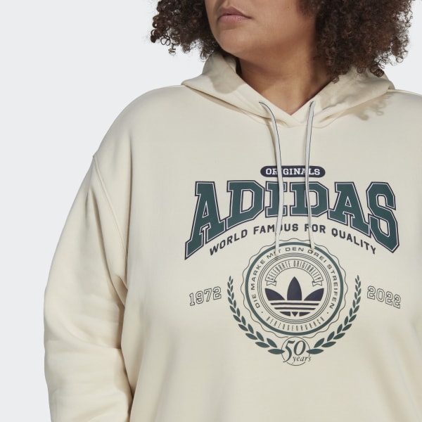 Bezowy adidas Originals Class of 72 Hoodie (Plus Size) MMR76