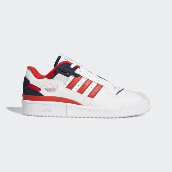 Red and white adidas forum