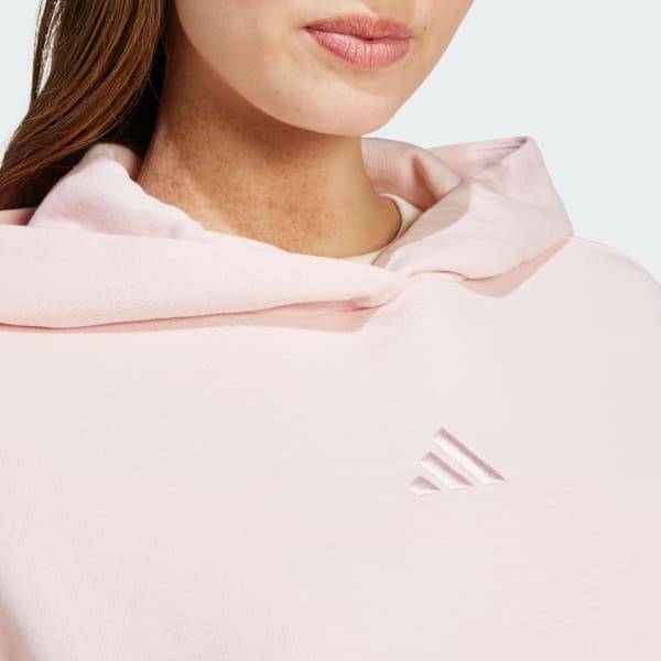 Adidas cropped french terry hoodie top