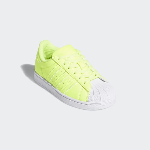 neon color adidas sneakers