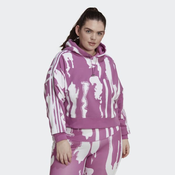Fioletowy Hoodie (plus size) DE415