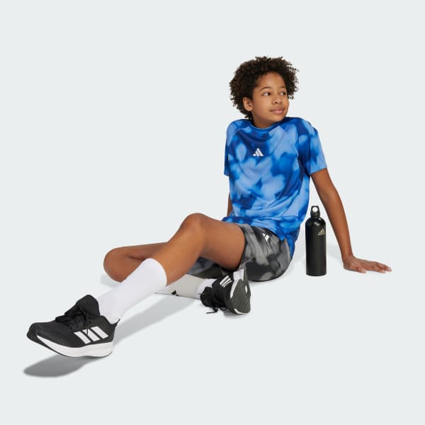Azul playera de entrenamiento graphic allover para niños