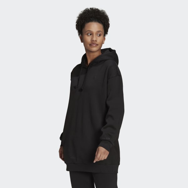 Zwart ALL SZN Lange Fleece Hoodie CX577
