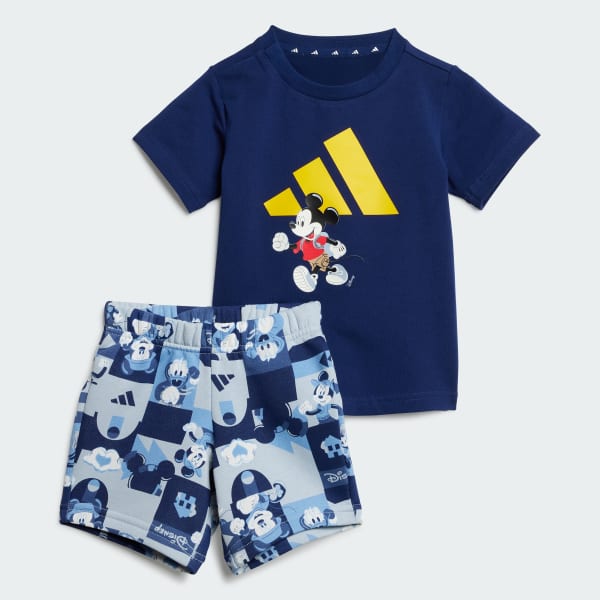 Azul Conjunto Camiseta e shorts adidas x Disney Mickey Mouse Infantil