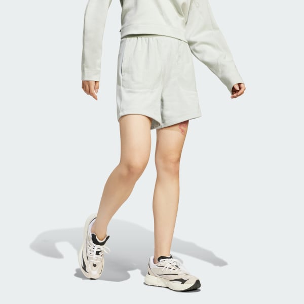 Grey City Escape Material-Mix Shorts