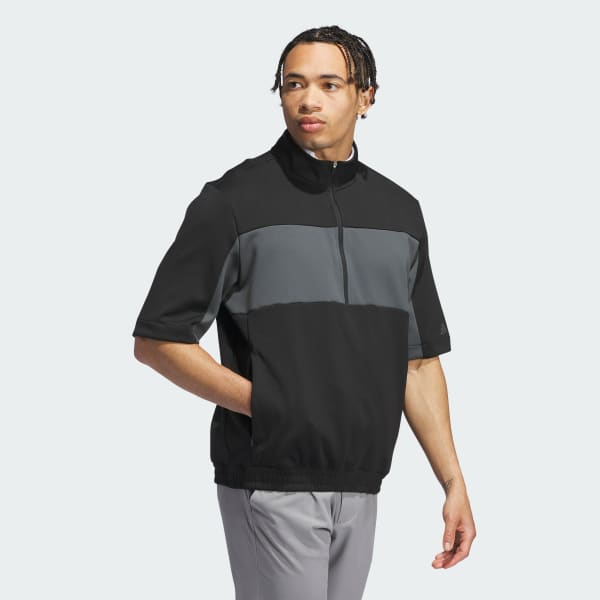 Noir Pull manches courtes demi-zip Ultimate365