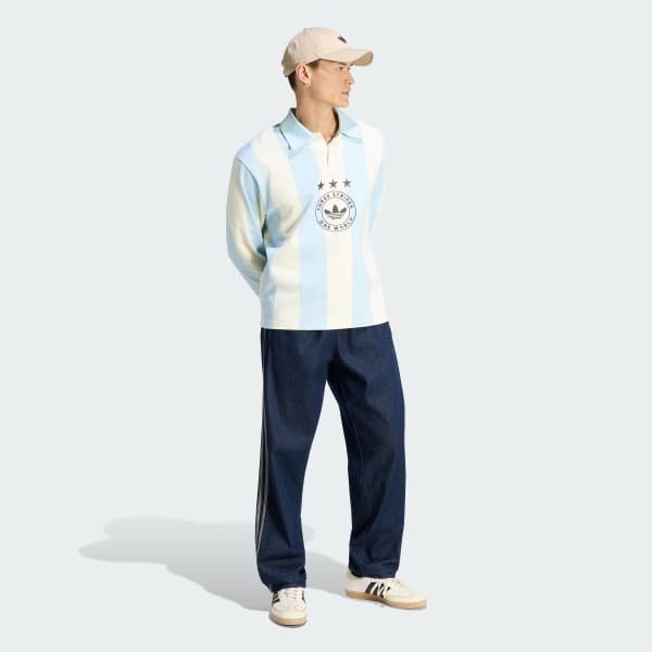 Blu POLO A MANICHE LUNGHE ORIGINALS GRAPHIC