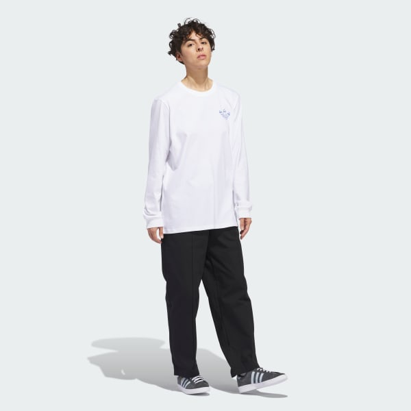 ホワイト ヘンリー・ジョーンズ グラフィック長袖Tシャツ