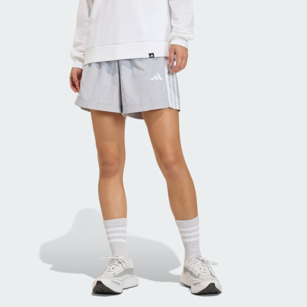 Grey Essentials 3-Stripes Lifestyle Woven Shorts