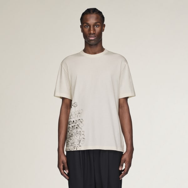 adidas Y-3 GFX SHORT SLEEVE TEE - White | Free Shipping with adiClub