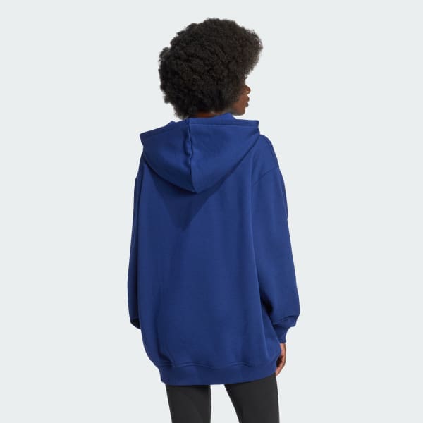 Azul Moletinho Capuz Essentials Loose