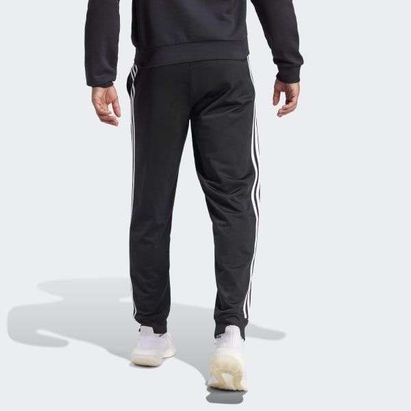 adidas Essentials Warm Up Tapered 3 Stripes Track Pants Black adidas Thailand