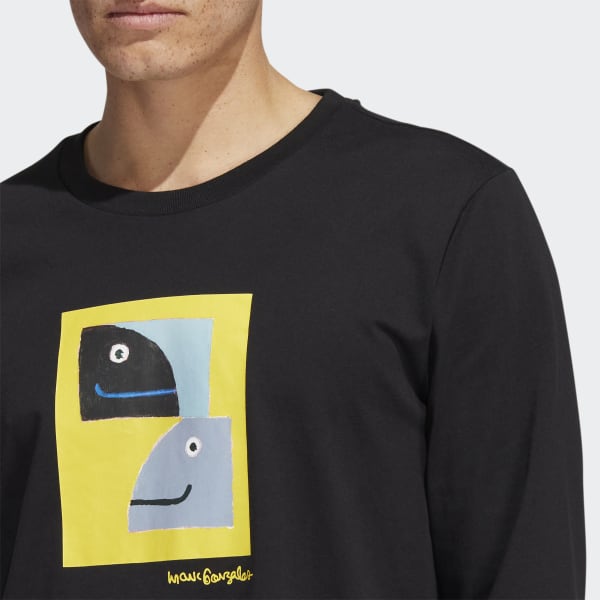 Svart Shmoofoil Painted Long Sleeve T-skjorte KO525