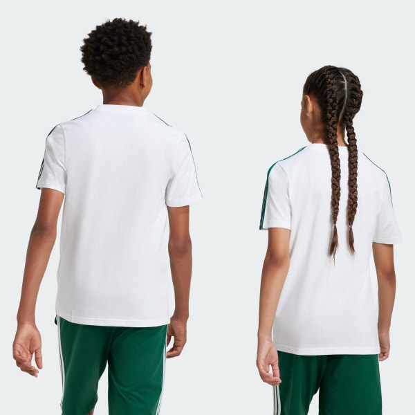 Branco Camiseta Algodão Essentials 3-Stripes