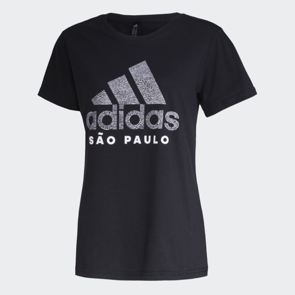 Camiseta Cidade PAULO - Preto adidas | adidas Brasil