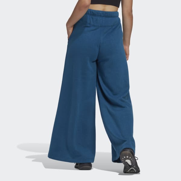 Niebieski Studio Lounge Wide Leg Fleece Pants KO467