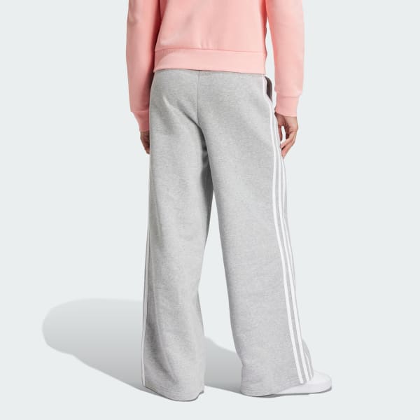 Essentials 3 Stripes Fleece Wide Pants
