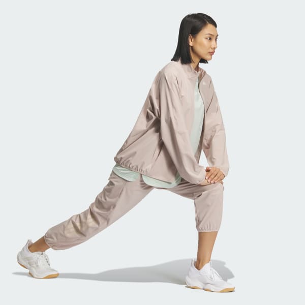 ブラウン トレーニング エッセンシャルズ プラス ルーズフィット ストレッチ ウーブン ジャケット