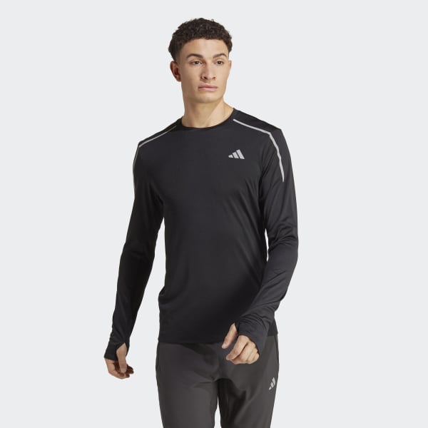 adidas Fast Long Sleeve Engineered Tee - Black | adidas Malaysia