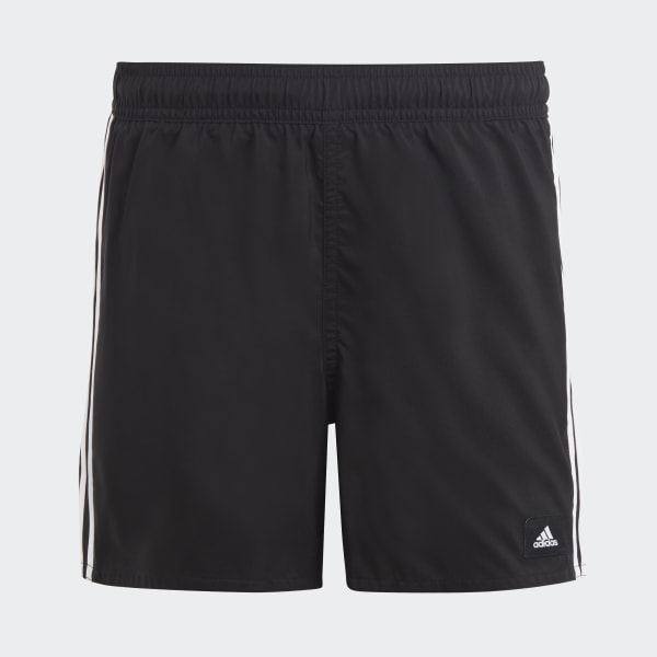 Czerń 3-Stripes Swim Shorts