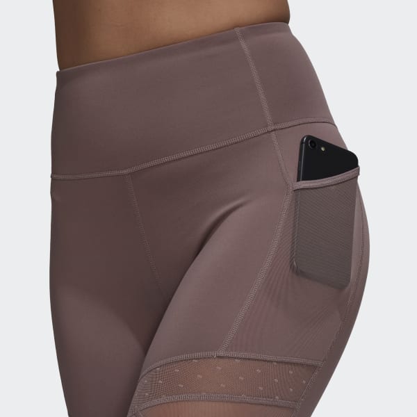 Lila adidas Circuit High-Waisted Mesh 7/8-Tight NEC02