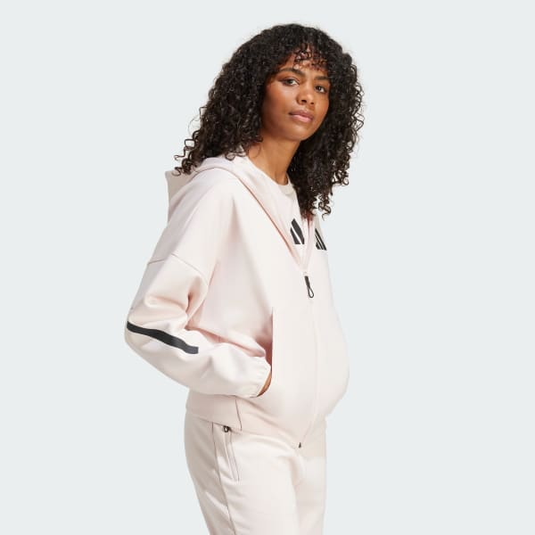 Pink adidas Z.N.E. Full-Zip Hoodie