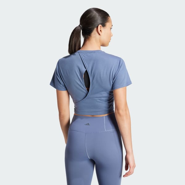 Blue Yoga Studio Wrapped Tee