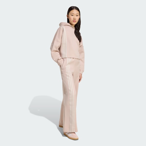 Brun Off Placed 3-Stripes Hettegenser