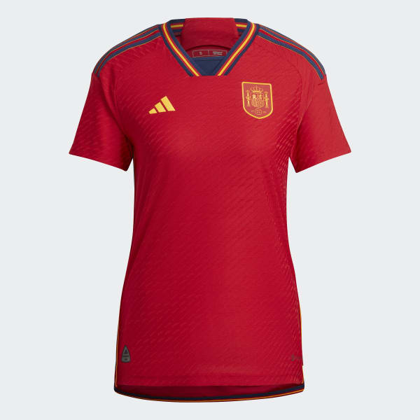 Rojo Camiseta primera equipación España 22 Authentic MLA19
