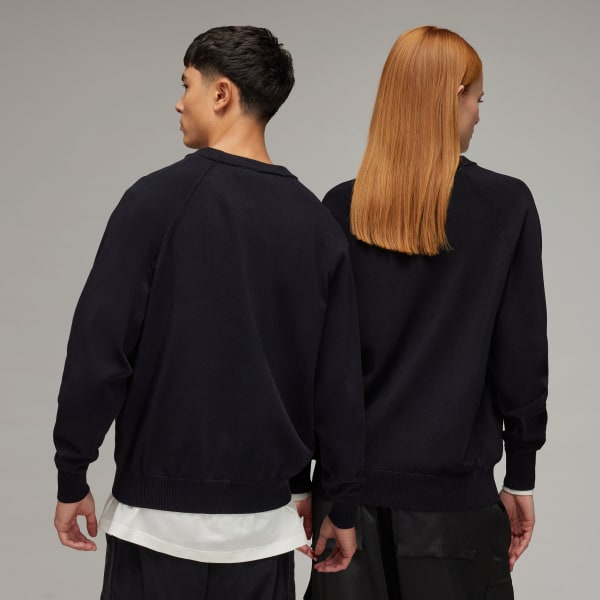 Black Y-3 Classic Knit Crew Sweater