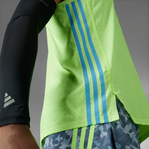 adidas Adizero Road to Records Singlet - Green | Free