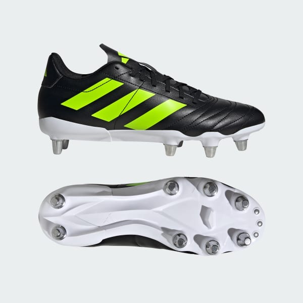Negro Zapatos de Rugby Kakari Terreno Suave