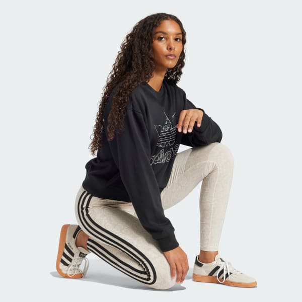 Noir Sweat-shirt ras-du-cou Snake