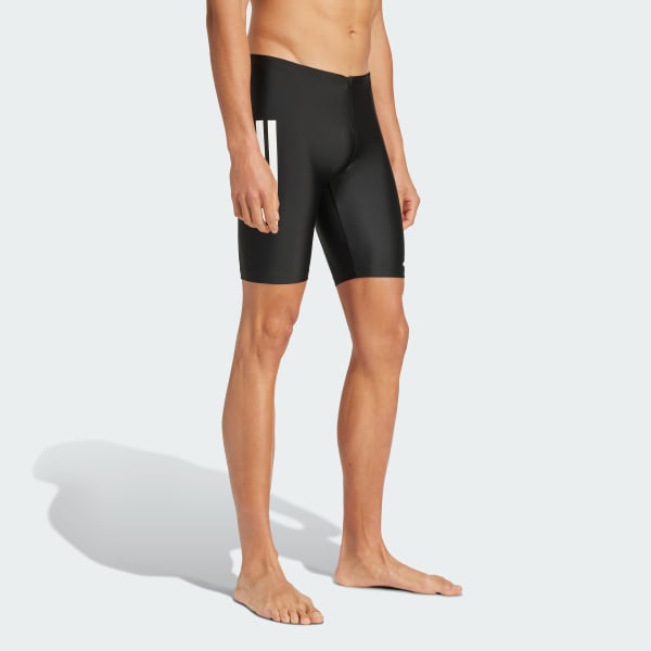 Negro Shorts de Natación 3 Tiras 8 Pulgadas