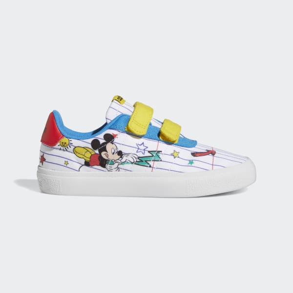 White adidas x Disney Mickey Mouse Vulc Raid3r Shoes