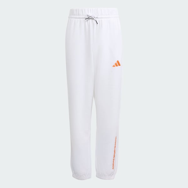 Blanc Pantalon molleton slogan adidas