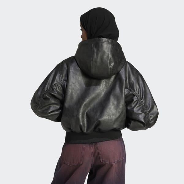 新品M】ADILENIUMシーズン3 ビンテージ　フェイクレザージャケット　黒白 adidas Originals - 新品⭐️ADILENIUM シーズン 3 ビンテージ