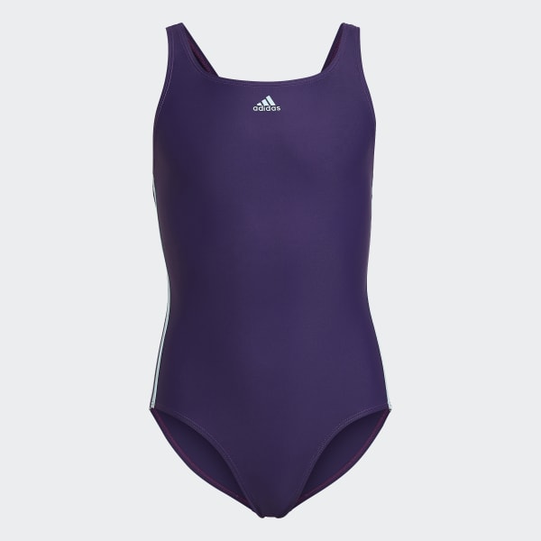 Fioletowy Athly V 3-Stripes Swimsuit FSC07