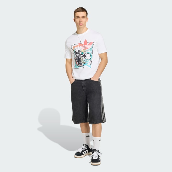 White ARCHIVE ANIME FOOTBALL GRAPHIC TEE