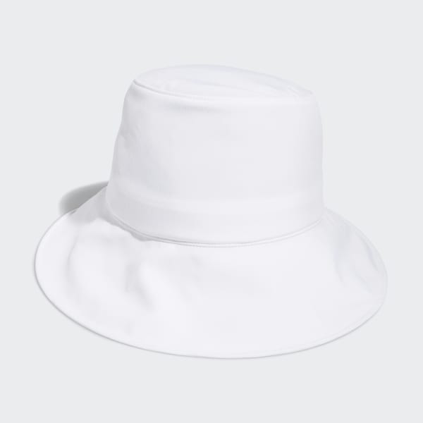 White Ponytail Sun Bucket Hat EKV88