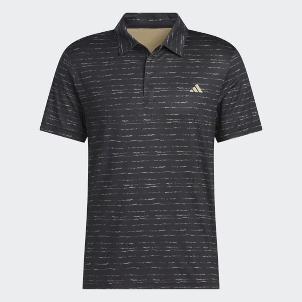 Black Stripe Zip Golf Polo Shirt