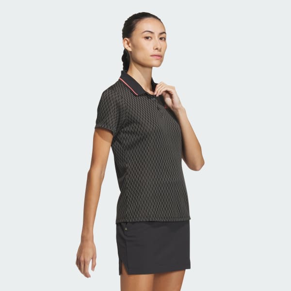 Đen Áo Polo Ngắn Tay Jacquard AEROREADY