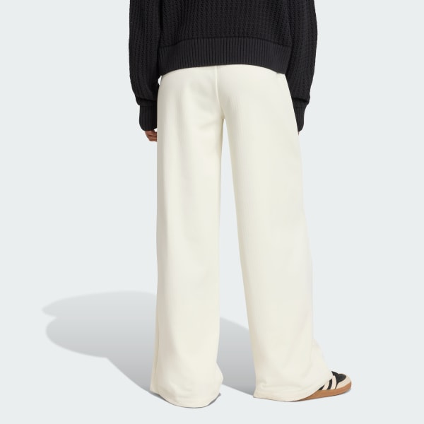 Branco Calça Rib Wide Essentials Winterized