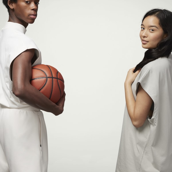 Blanco Polo Sin Mangas adidas Basketball 001_