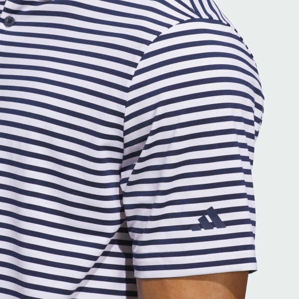 adidas Ultimate365 Stripe Polo Shirt - White | Free Shipping