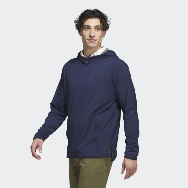 adidas Go-To Lightweight WIND.RDY Golf Hoodie - Blue | Men's Golf ...