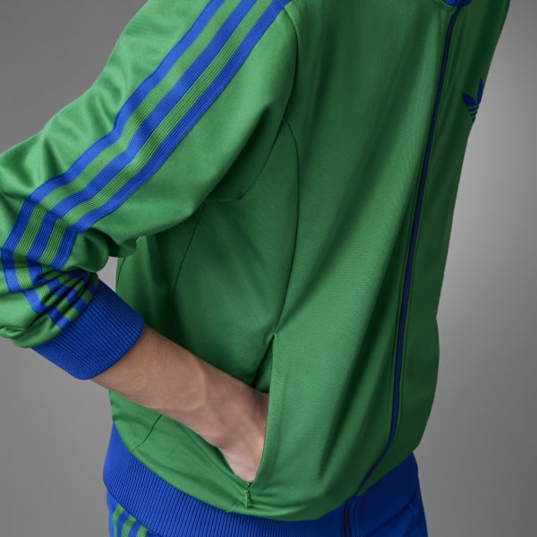 Men's Clothing - Adicolor 70s Striped Track Top - Green | adidas Oman